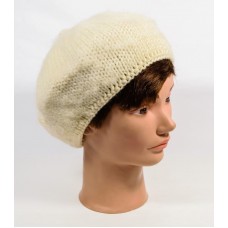 VTG Hilda Ltd. 100% Wool Iceland Cream Colored Winter Beret Hat Beanie  eb-47816535